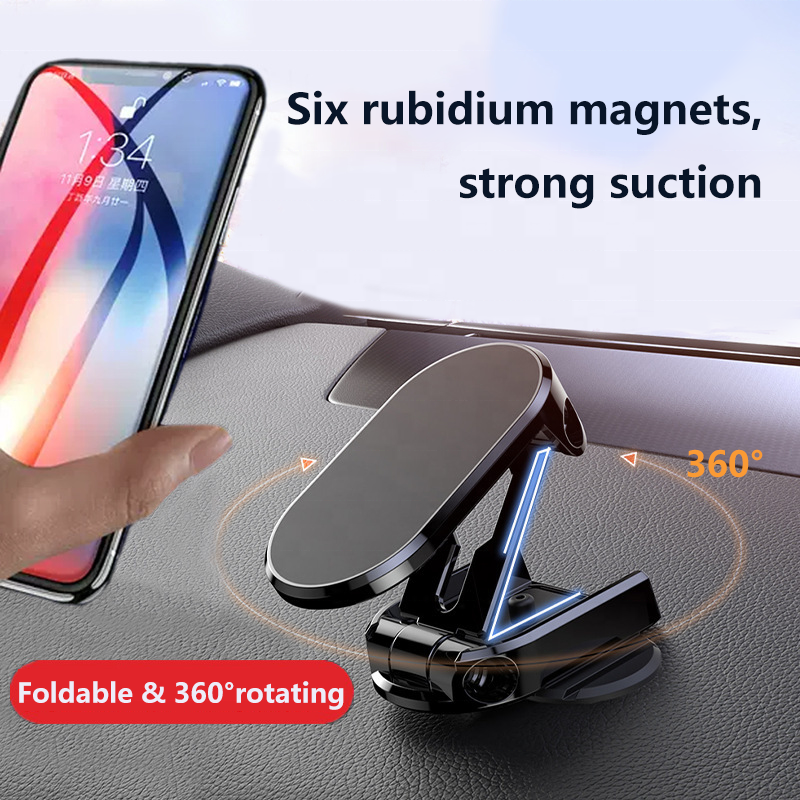 Metal Magnetic Car Phone Holder 360° Rotatable Mount Phone Stand