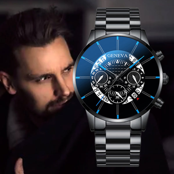 GENEVA Men's Fashion Stainless Steel Quartz Watches. GsmartBD Best Online Shop