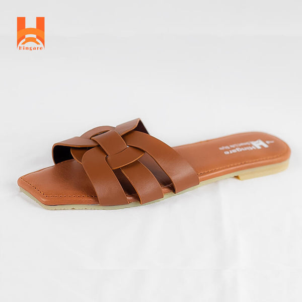 Hingare Genuine Leather Flats Women Sandal Flip Flops Ladies Shoes