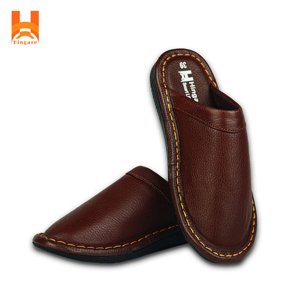 Hingare Soft Genuine Leather Anti-slip Slippers Fashion Casual Men Shoes