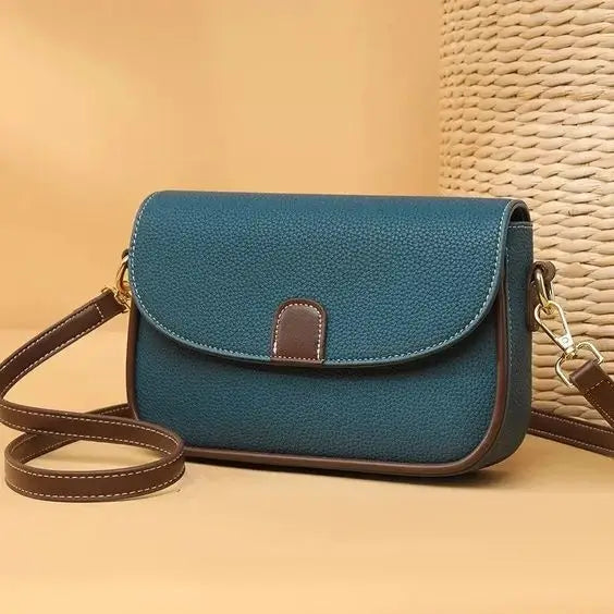 PU Leather Handbags Women Fashion Crossbody Bag - Blue