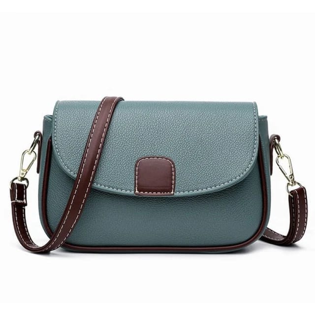 PU Leather Handbags Women Fashion Crossbody Bag - Blue