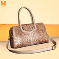 Crocodile Pattern Genuine Leather Stylish Women's Handbags Stylish Crocodile Shoulder Bag