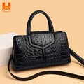 Crocodile Pattern Genuine Leather Stylish Women's Handbags Stylish Crocodile Shoulder Bag