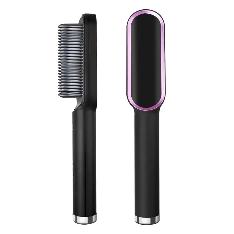 2 in 1 Hair Straightener and Styling Curler Comb Brush