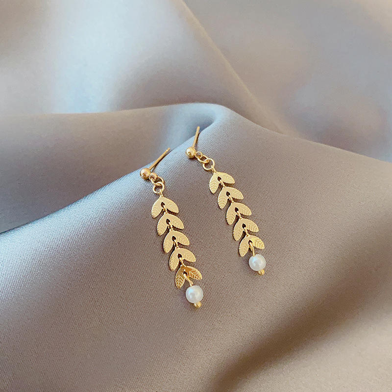 Trendy Gold Plated Necklace Earrings Bracelet Jewelry Set