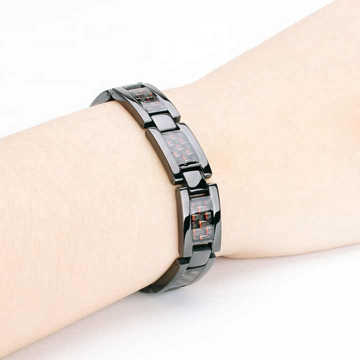 European and American Fashion Carbon Fiber Titanium Bracelet Jewelry