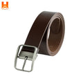 High Grade Genuine Leather Belts For Men's 2" Wide One Part Plain Smart Buckle Belt