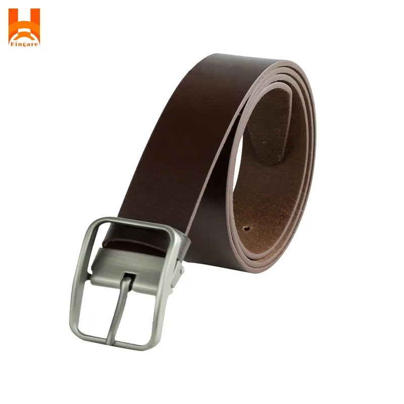 High Grade Genuine Leather Belts For Men's 2" Wide One Part Plain Smart Buckle Belt