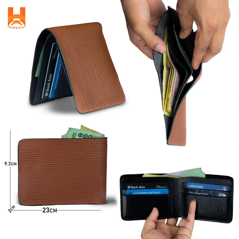 Hingare Banglalink Design Genuine Men's Leather Wallet