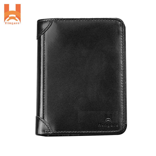 HINGARE - Oily Genuine Leather Men's Short Wallet Best Leather Tri-Fold Wallet