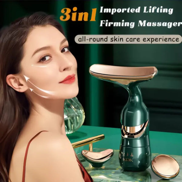3in1 Face Neck Eye Massager Instrument Beauty Equipment Vibrating