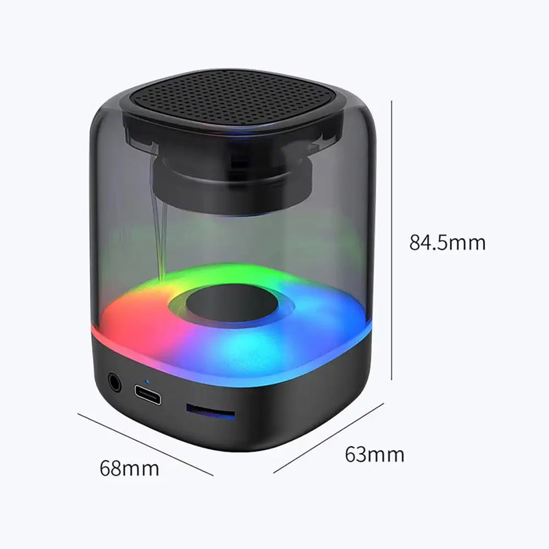 Mini Wireless  Portable Transparent Speaker With RGB Light Outdoor Bluetooth Speaker