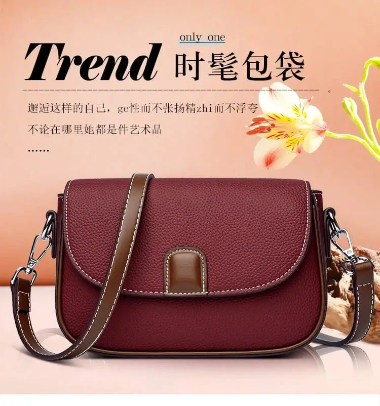 PU Leather Handbags Women Fashion Crossbody Bag – Maroon