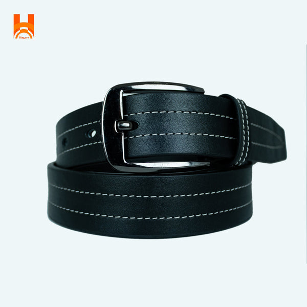 Hingare Distance Double Stitching Leather Men's Belt 100% Genuine Leather Belts (With Gift Box)