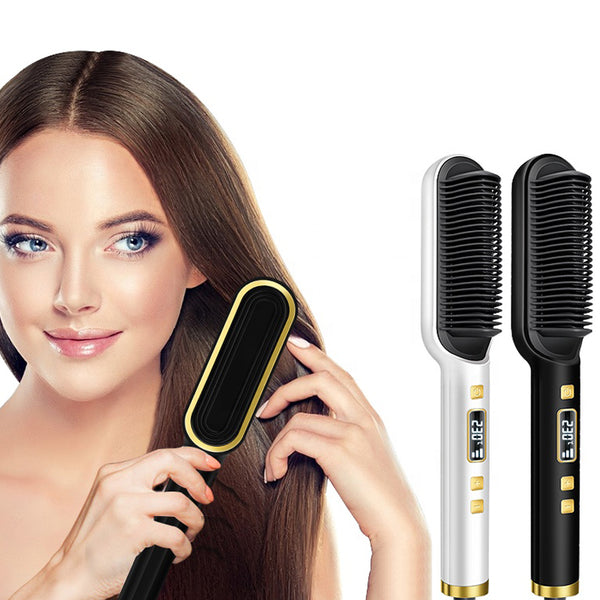 Electric Heating Hair Straightener Brush Comb Hot Quick Styling Curler. GsmartBD Best Online Shop.