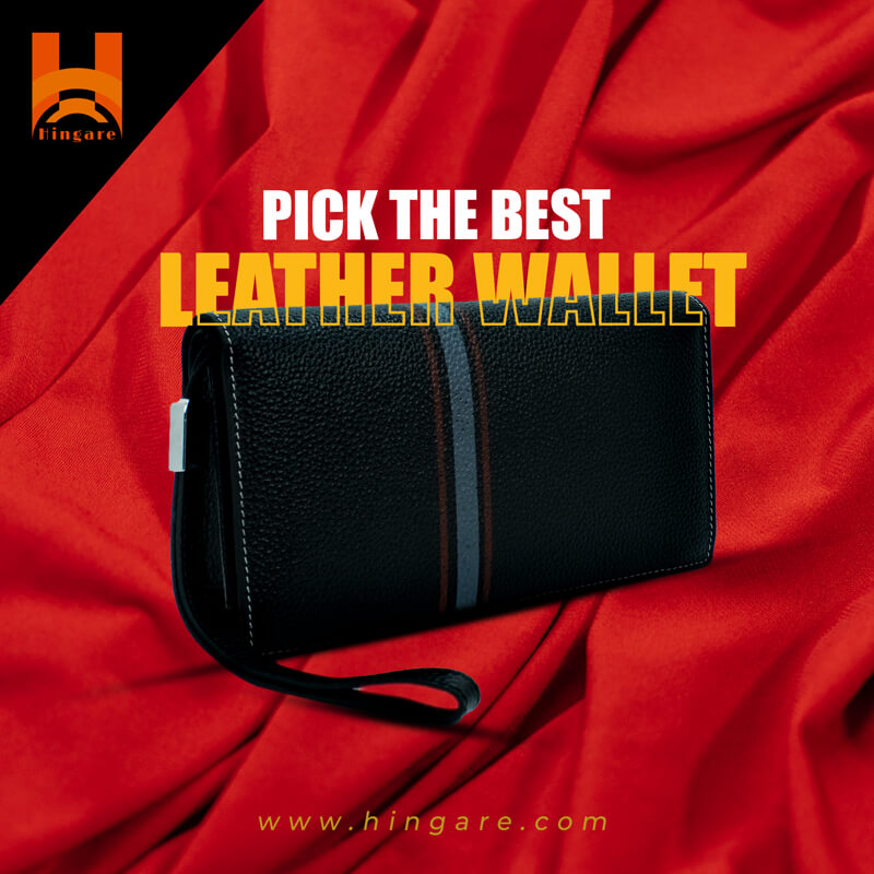 Hingare Business Fashion Multi-pocket Leather Zipper Long Wallet multi-purpose 100% Genuine Leather Long Wallet