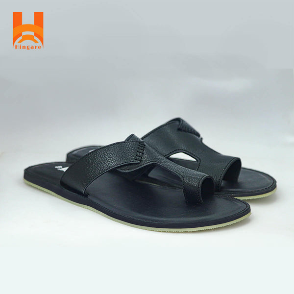 Hingare Genuine Leather Fashionable Flat Sandal for Men's