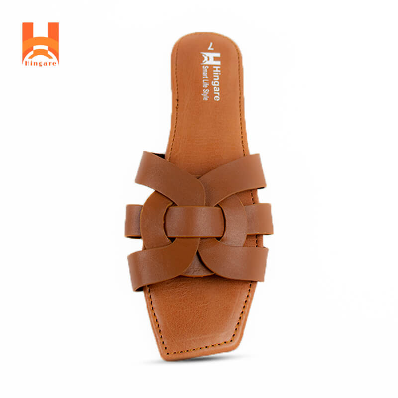 Hingare Genuine Leather Flats Women Sandal Flip Flops Ladies Shoes