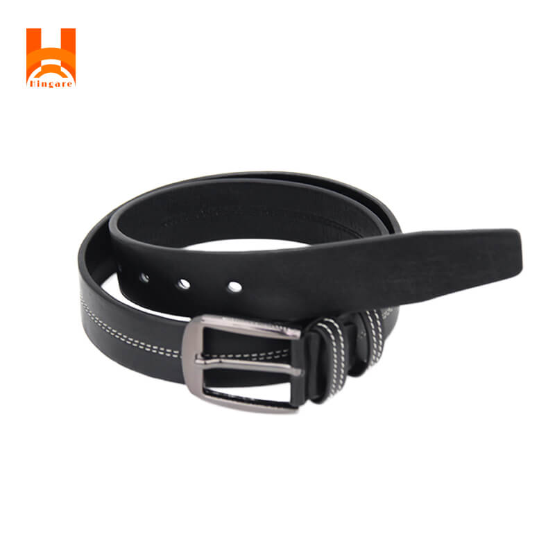 Hingare Men's Double Stitching Leather Belt 100% Genuine Leather Belts (Enclosed in Gift Box)
