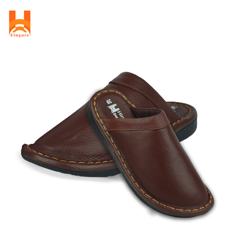 Hingare Soft Genuine Leather Anti-slip Slippers Fashion Casual Men Shoes