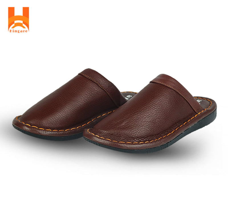 Hingare Soft Genuine Leather Anti-slip Slippers Fashion Casual Men Shoes